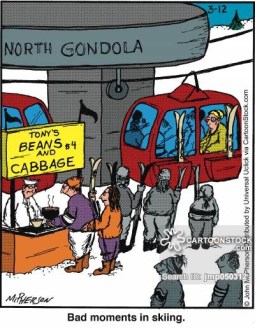 Bad moments in skiing.